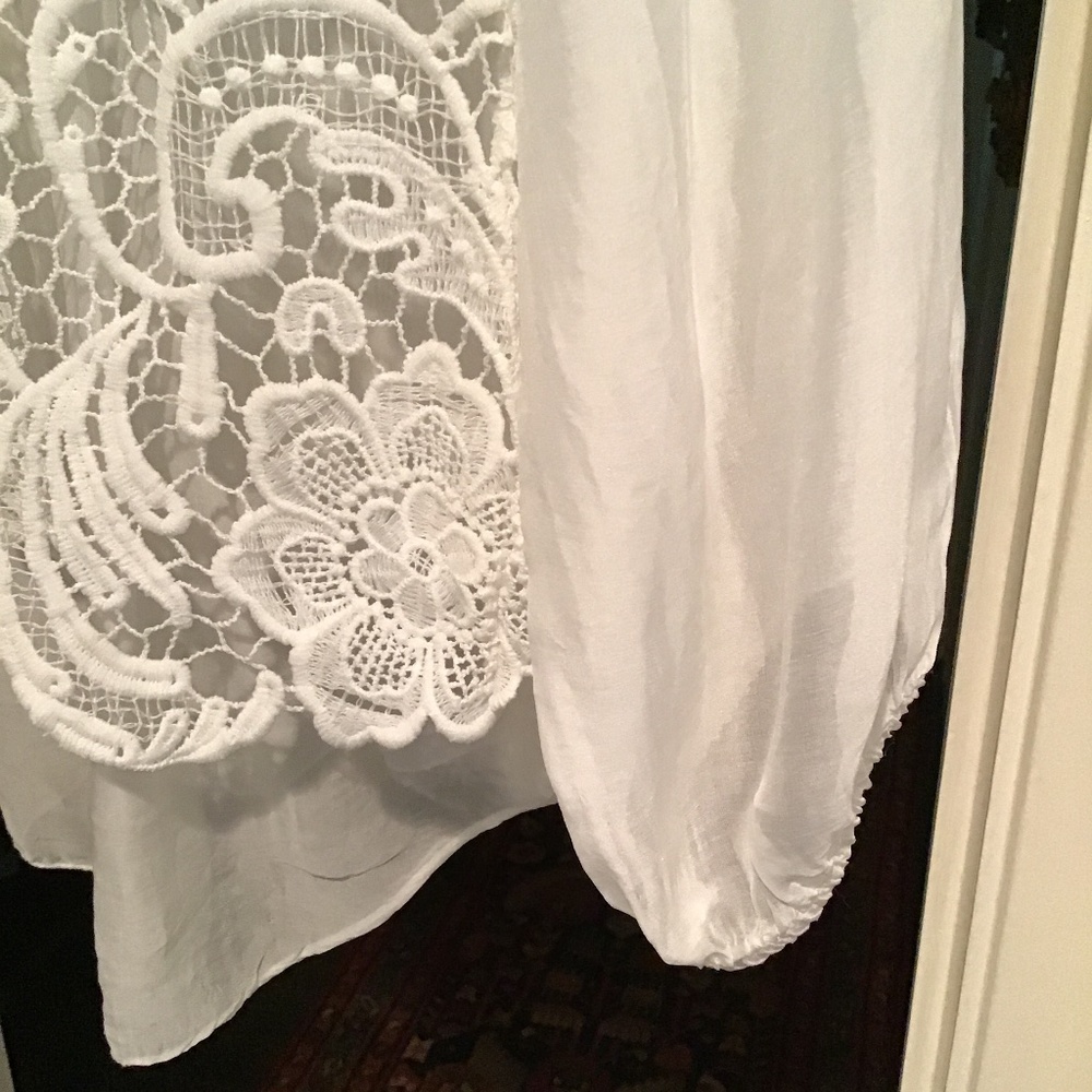 HOSTESS PICK Silk Blend Lace Blouse Made in Italy - Picture 8 of 8